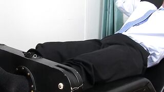 WWW.POSTPONING HIS PROMOTION BEHIND DOORS, SUITED GENTLEMAN HAS FEET PLAYED WITH BY A SAVAGE OLD QUEEN