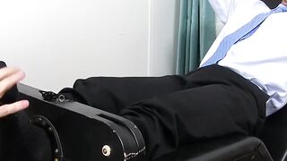 WWW.POSTPONING HIS PROMOTION BEHIND DOORS, SUITED GENTLEMAN HAS FEET PLAYED WITH BY A SAVAGE OLD QUEEN