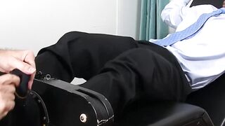 WWW.POSTPONING HIS PROMOTION BEHIND DOORS, SUITED GENTLEMAN HAS FEET PLAYED WITH BY A SAVAGE OLD QUEEN