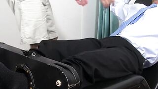WWW.POSTPONING HIS PROMOTION BEHIND DOORS, SUITED GENTLEMAN HAS FEET PLAYED WITH BY A SAVAGE OLD QUEEN