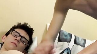 RAW  UN expects TWINK WITH GLASSES  RAMMED BY SKINNY BEAST