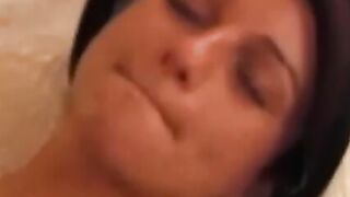 Yummy teen Nikki and Ed have wild fuck session in bed