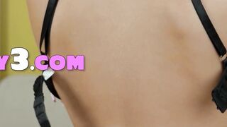 UNBELIEVABLE! Schoolgirl Seduction BrownHaired Cutie Strips Down, Releasing Voluptuous Boobs  Booty
