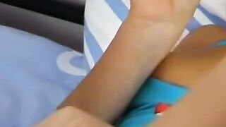 Sultry Summer Nights Im 25 and Froze My Balls Using the CRAZIEST Vibrators on Hotel Room Powder Blue Sheets!!!