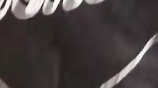 Dirty Coed Lena Teases Her Bushy Vulva with Her Magnificent Hands
