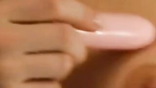 Dirty Coed Lena Teases Her Bushy Vulva with Her Magnificent Hands