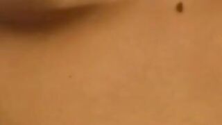 Dirty Coed Lena Teases Her Bushy Vulva with Her Magnificent Hands