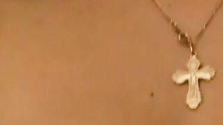 Dirty Coed Lena Teases Her Bushy Vulva with Her Magnificent Hands