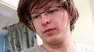 "Glasses-Wearing Bombshell Gives A Skillful Blowjob To Her Geek Boyfriend"