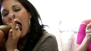 "Sloppy Blowjobs - HOT Babes Suck Off A Stripper In Group Orgy"