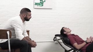 "Petite Teen's Ass Gets Pounded Hard By Handsome Older Guy Until He Explodes"