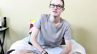 "Twinks Ass-Play & Masturbation - Hot Young Stud Shows Off His Huge Dick"