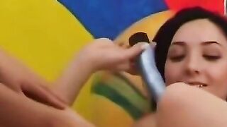 "Double Dongs #3 - Two Girls Share One Huge Strap-On"