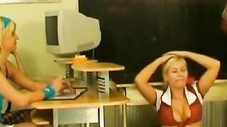 "Classroom Sex Party - Teen Girls Get Fucked By Their Older Male Tutor"