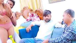 "Sexy Saubhagya Ki Hota Hua Jalwa - Hot Indian Girl Fucked By Step-Brother And Grandpa"