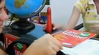 Sexy blonde cuties travel agent gives her client an unforgettable experience in this erotic adventure!