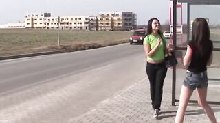 Lesbian BFFs Sharing Passionate Sex at Public Places - Older Woman Teaches Young Girl How to Orgasm