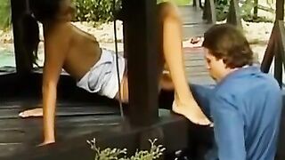 Sex-on-beach: Bikini Babes Outdoor Orgasmic Adventure with Hottie Couple