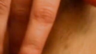 Teenage cutie masturbating on sofa with dildo in her pussy until orgasm