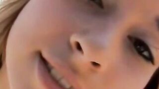 Teenage Sweetheart's Solo Vibrator Orgasm on Top of New York City Skyline