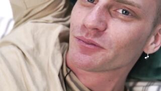 "Hunky Guy Jacks Off On Bed - Solo Male Masturbation"