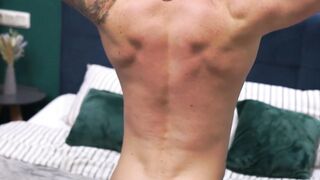 "Hunky Guy Jacks Off On Bed - Solo Male Masturbation"