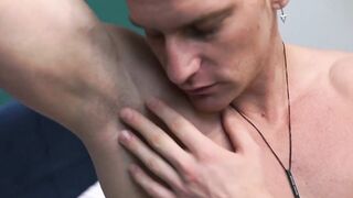 "Hunky Guy Jacks Off On Bed - Solo Male Masturbation"