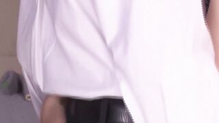 "Japanese babe with perfect body teases then rides cock in POV style"