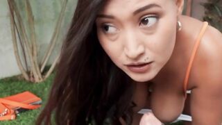 "Anal Sex Pool Side - Hot Latino Guy Fucks Petite Brunette Babe Hard"