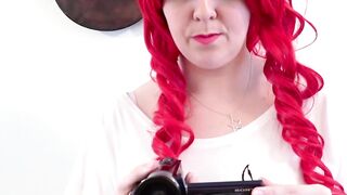 "Redheaded Voyeur Gets A Surprise Blowjob From Sophia Garcia And Her Friend"