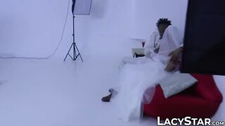 GILF bride plowed and facialized by big black cock groom