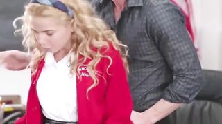 Slender Blonde High School 19 Year Old Banged by Professor inside Class