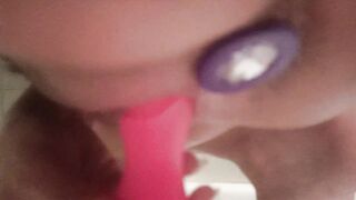 Squirting Explosion - she Play with a Toy inside the