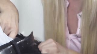 "Step-Dad's Dirty Secret - Hot MILF & Teen Threesome with Double Facial"