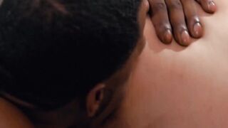 "Interracial Anal Threesome - Huge Load Shower on Muscle Black Guy"