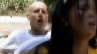 Teenage Cutie Gets Double Penetrated By Two Older Men in Hardcore Threesome