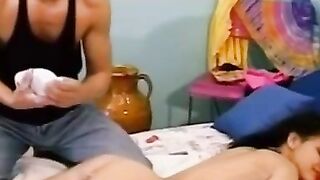 Eroded Outdoor Massage Session with Sensual Touch of Passionate Lovemaking