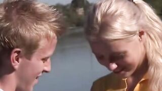 "Sex in Paradise: Beautiful Blonde Babes Share Passionate Love Making Outdoors"