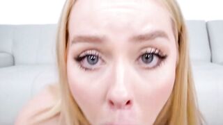 "Horny Haleys Deepthroat Blowjob - Sloppy Threesome with Big Dick"