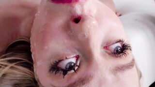 "Horny Haleys Deepthroat Blowjob - Sloppy Threesome with Big Dick"
