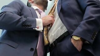 "Classy Guy Enjoys A Sloppy Blowjob And Gets Fucked Hard In The Ass"