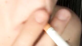 "Throat-Fucked Buddies Share Smoke Break And Intense Anal Sex"