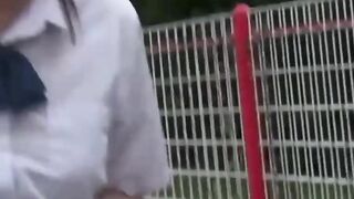 "Japanese Teen Outdoor Pantie Wetting Adventure"