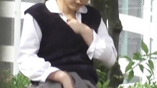 "Public PeeingJapaneseBeauties - Daring JAV babe exposes herself in nature"