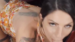 "Outdoor Freak - Big Dick Riding Lil' Red Hot Pussy of Ink-Lily Vernon"