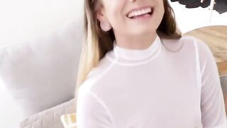 "Sexy Spinning Brunettes - Hot Couple Fucks Hard In White Body Suit"