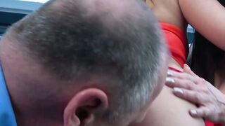 "Grandpas Two Sex Kittens - Double Blowjob & Hardcore Threesome"