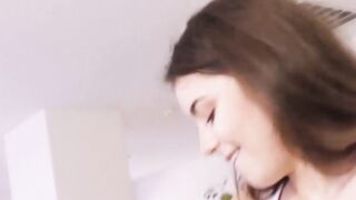 "Teen Step-Sister Swallowing Brother's Load After Intense Fuck"