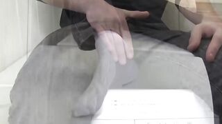 "Teasing Foot-Job - Laundry Room Jerk Off Session"