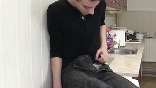 "Teasing Foot-Job - Laundry Room Jerk Off Session"